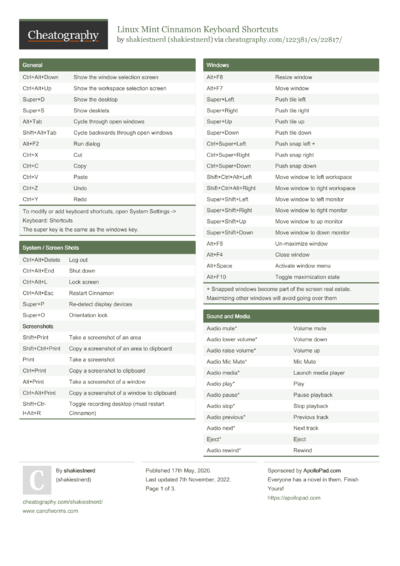 QCAD / QCAD Pro Cheat Sheet by shakiestnerd - Download free from ...