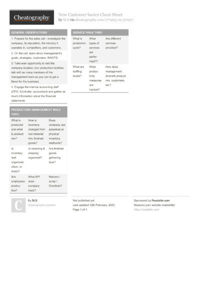 2 Ca Cheat Sheets - Cheatography.com: Cheat Sheets For Every Occasion