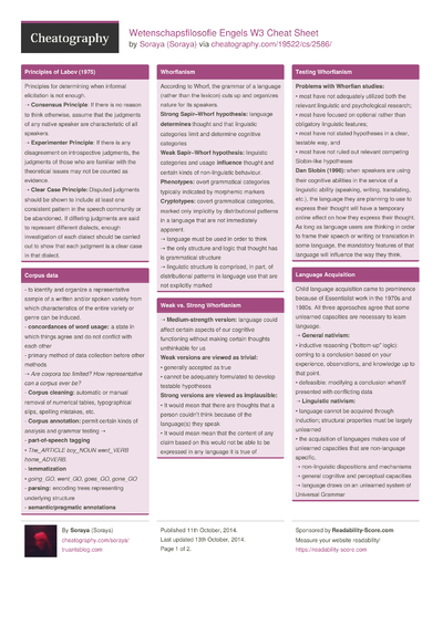 Wetenschapsfilosofie Engels W1-2 Cheat Sheet by Soraya - Download free ...