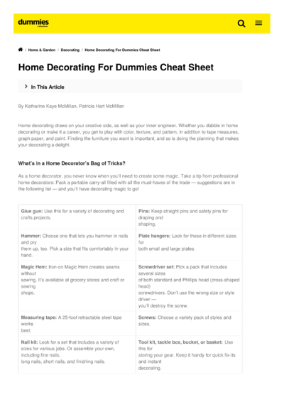 External Cheat Sheets by For Dummies - Cheatography.com: Cheat Sheets ...