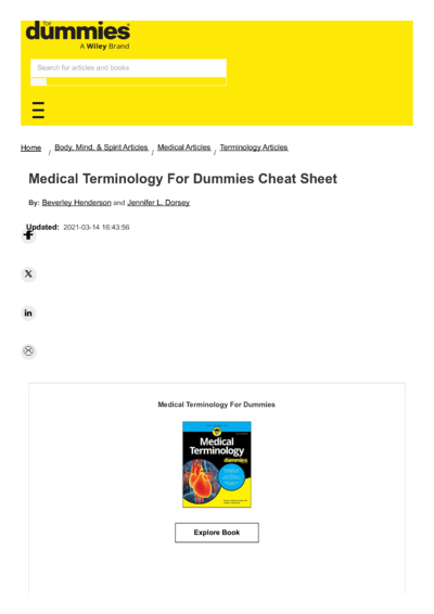 Medical Spanish Cheat Sheet by Rushabh - Download free from Cheatography - Cheatography.com ...