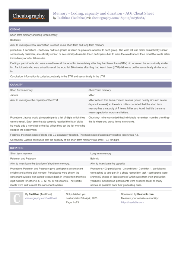 memory-coding-capacity-and-duration-ao1-cheat-sheet-by-taalithaa