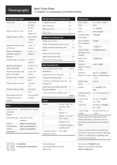 1534 Programming Cheat Sheets - Cheatography.com: Cheat Sheets For ...