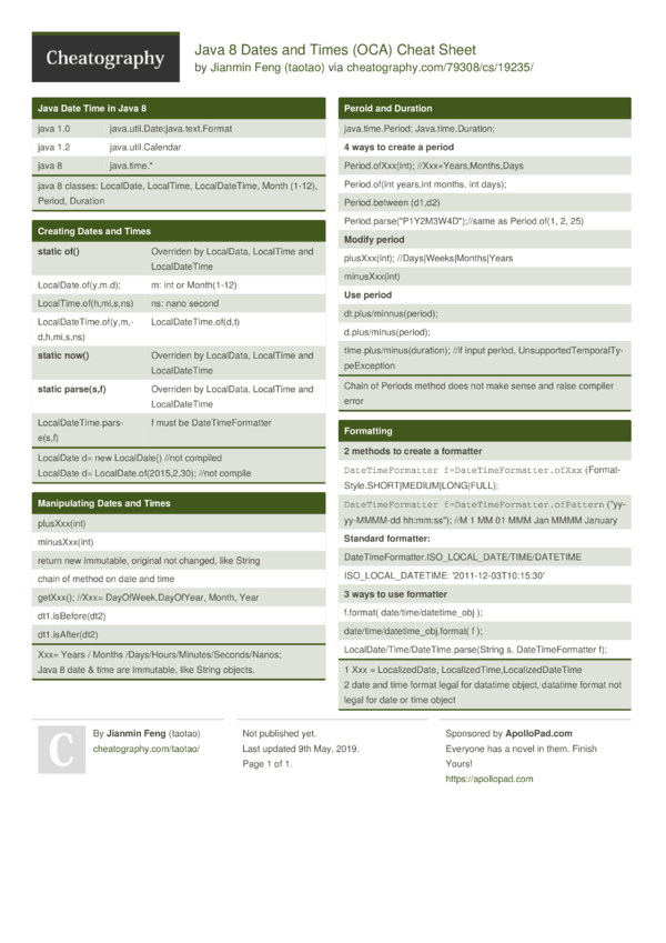 java-8-dates-and-times-oca-cheat-sheet-by-taotao-download-free-from