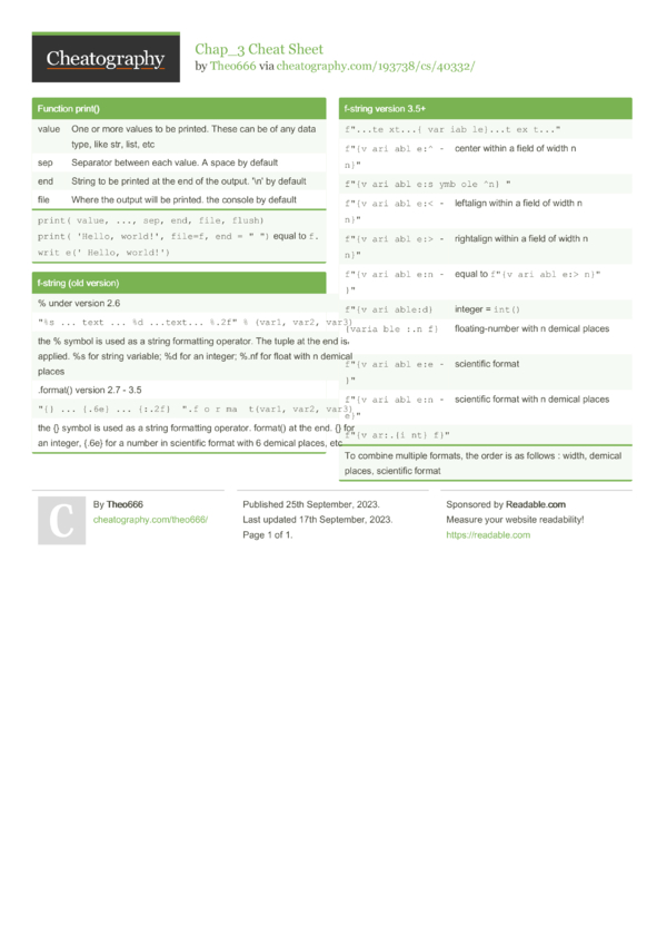 Chap_3 Cheat Sheet by Theo666 - Download free from Cheatography ...