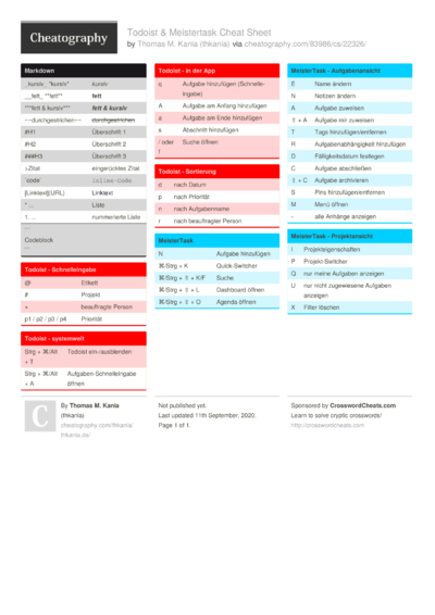 1205 Software Cheat Sheets - Cheatography.com: Cheat Sheets For Every ...