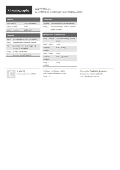 Cheat Sheets Matching "among us script roblox" - Cheatography.com ... image.
