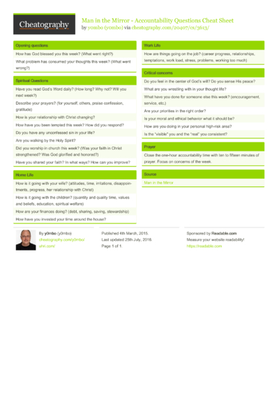Christian Discipleship Cheat Sheet by y0mbo - Download free from ...
