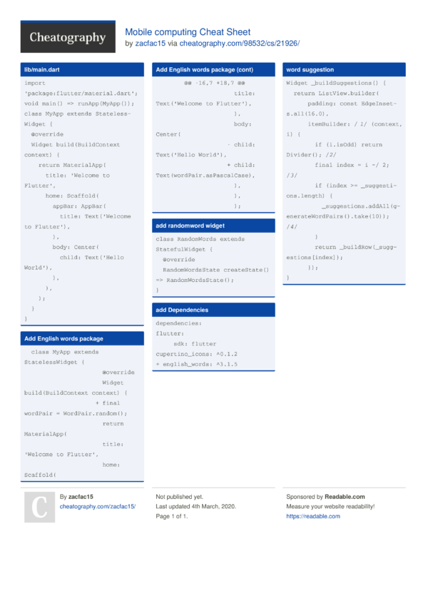 Mobile computing Cheat Sheet by zacfac15 - Download free from ...