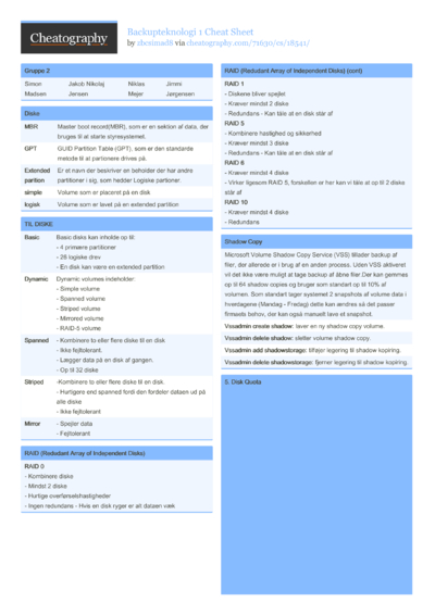 32 Backup Cheat Sheets - Cheatography.com: Cheat Sheets For Every Occasion